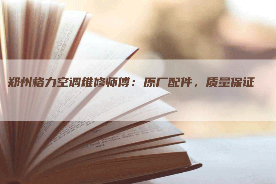 郑州格力空调维修师傅：原厂配件，质量保证
