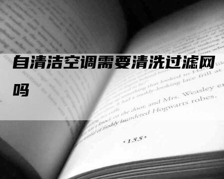 自清洁空调需要清洗过滤网吗